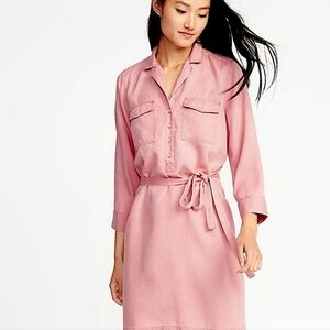 Old Navy Pink Chambray Utility Dress | US M